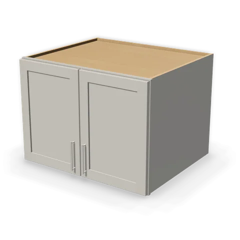 W332427 cabinet in Shaker Light Gray, angle view