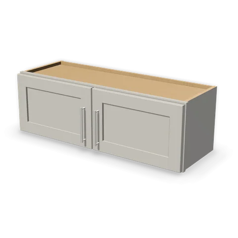 W3612 cabinet in Shaker Light Gray, angle view