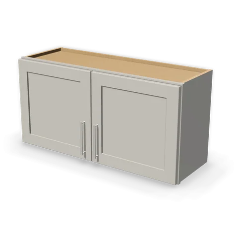 W3618 cabinet in Shaker Light Gray, angle view