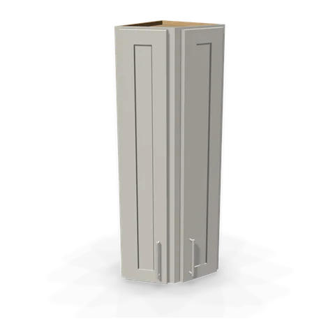 WAE1242 cabinet in Shaker Light Gray, angle view