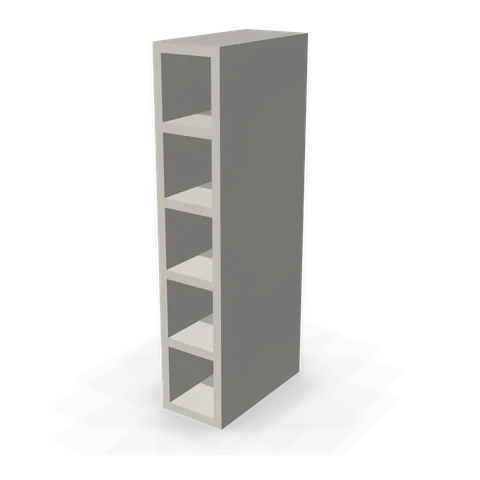 WC0630 cabinet in Shaker Light Gray, angle view