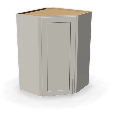 WDC2436 cabinet in Shaker Light Gray, angle view