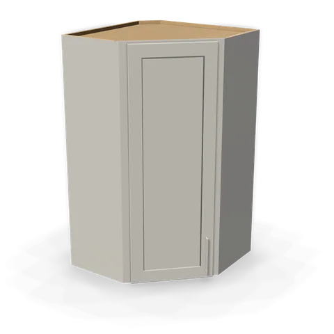WDC2442 cabinet in Shaker Light Gray, angle view