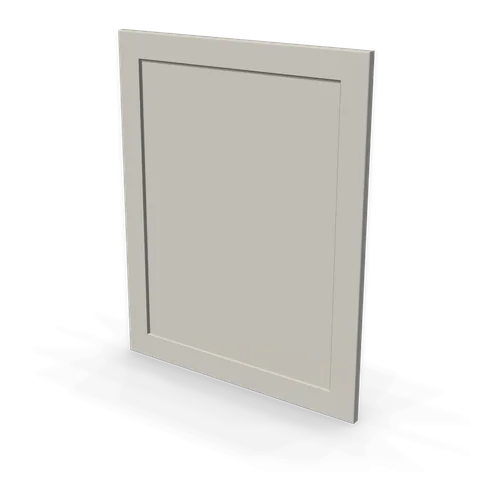 WP-BASE24 cabinet in Shaker Light Gray, angle view