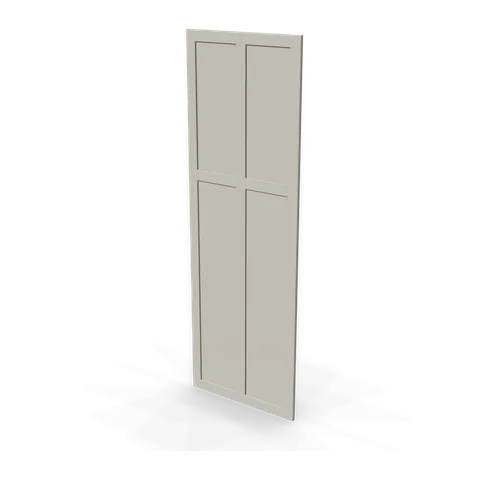 WP-T84 cabinet in Shaker Light Gray, angle view