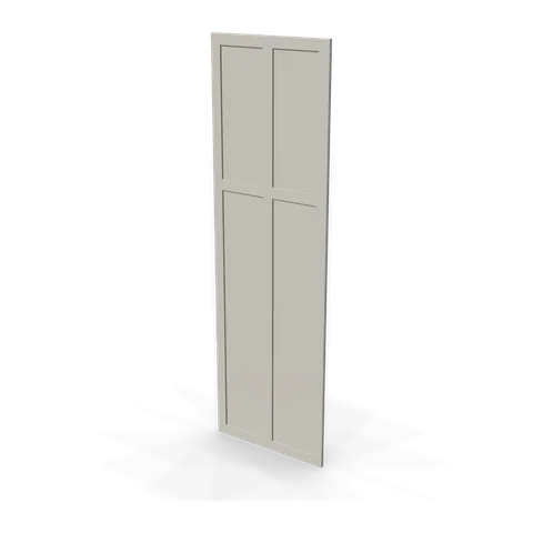 WP-T90 cabinet in Shaker Light Gray, angle view