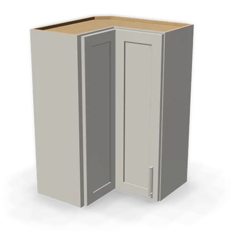 WPC2436 cabinet in Shaker Light Gray, angle view