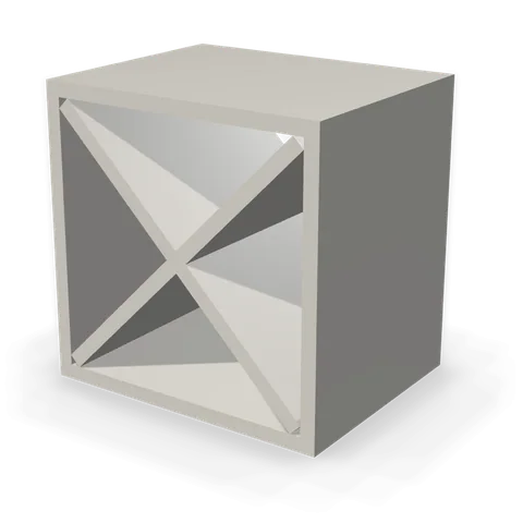 WR1515 cabinet in Shaker Light Gray, angle view