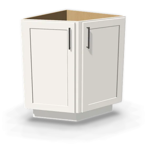 BEC24 cabinet in Shaker White, angle view