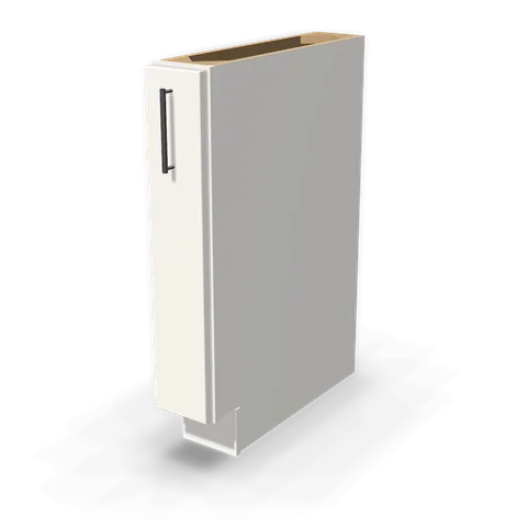 BF06-PO cabinet in Shaker White, angle view