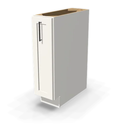 BF09-PO cabinet in Shaker White, angle view