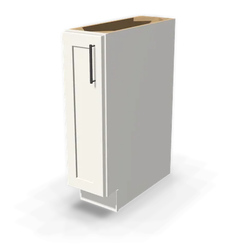 BF0924 cabinet in Shaker White, angle view