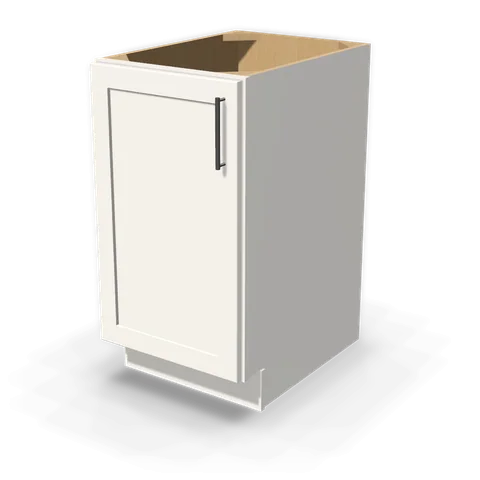 BF1824 cabinet in Shaker White, angle view