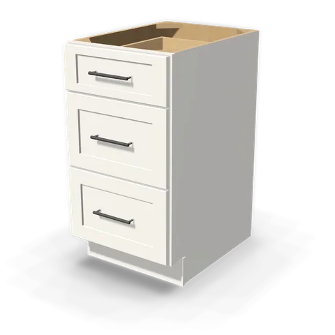 DB18 cabinet in Shaker White, angle view