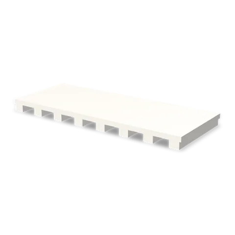 GL-30 cabinet in Shaker White, angle view