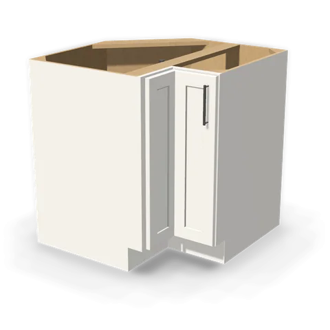 LSB33 cabinet in Shaker White, angle view