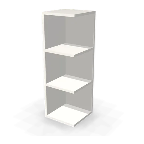 OE1236 cabinet in Shaker White, angle view