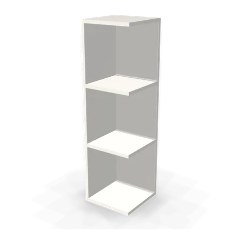 OE1242 cabinet in Shaker White, angle view