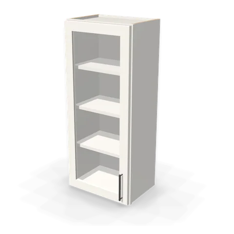 PGDW1842 cabinet in Shaker White, angle view