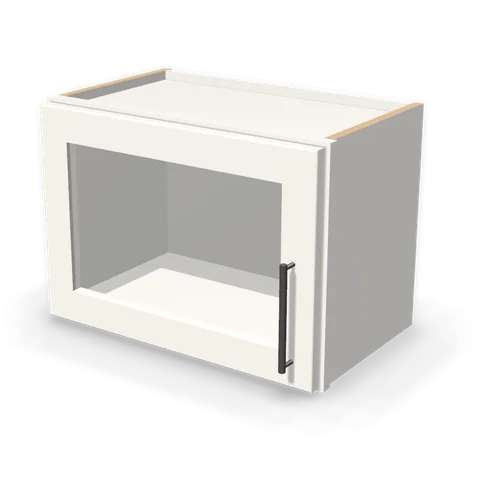 PGDW2115 cabinet in Shaker White, angle view