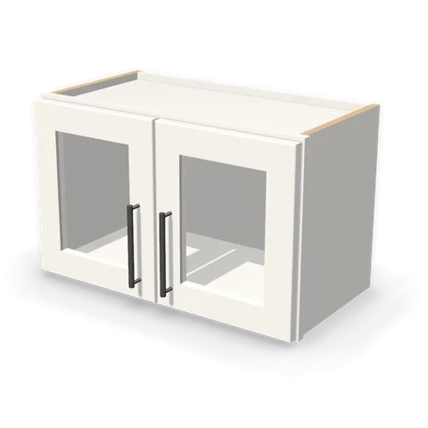 PGDW2415 cabinet in Shaker White, angle view