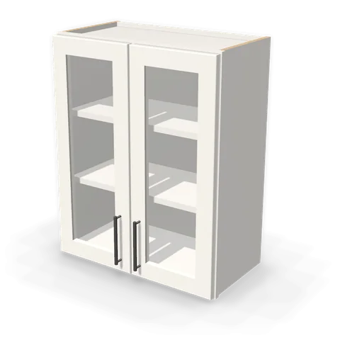 PGDW2430 cabinet in Shaker White, angle view