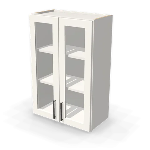 PGDW2436 cabinet in Shaker White, angle view