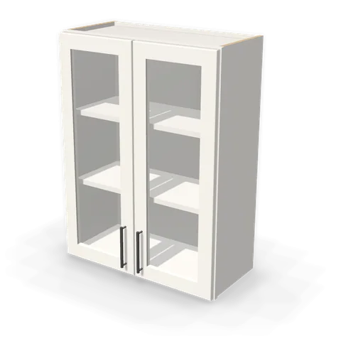 PGDW2736 cabinet in Shaker White, angle view
