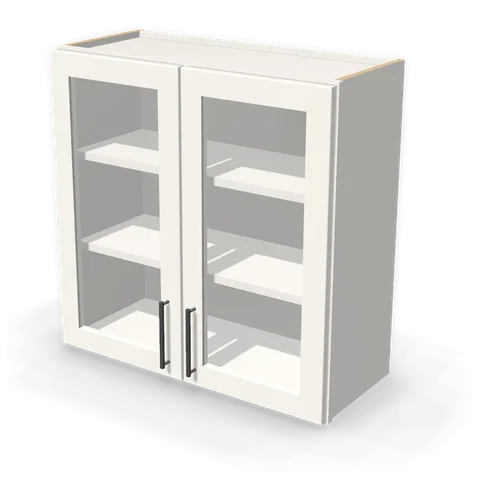 PGDW3030 cabinet in Shaker White, angle view