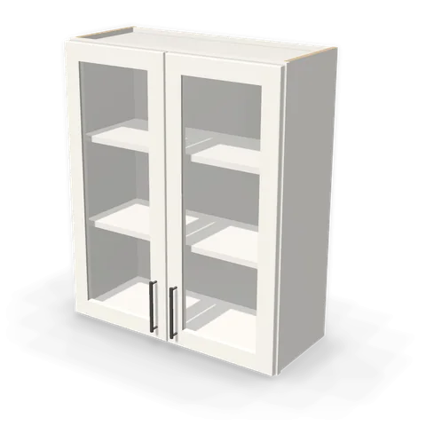PGDW3036 cabinet in Shaker White, angle view