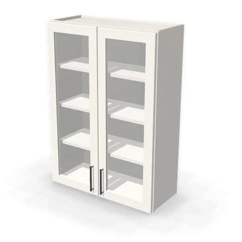 PGDW3042 cabinet in Shaker White, angle view
