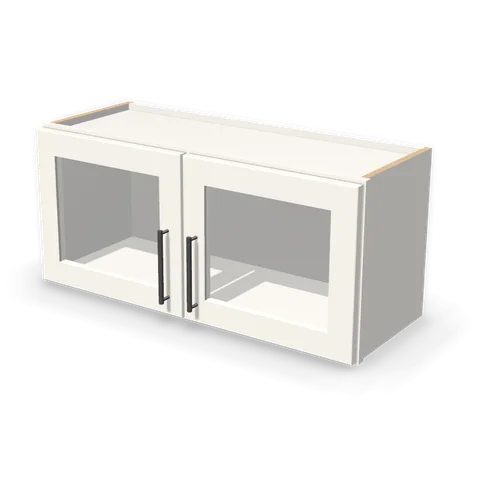 PGDW3315 cabinet in Shaker White, angle view