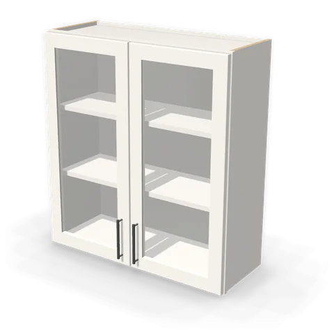 PGDW3336 cabinet in Shaker White, angle view