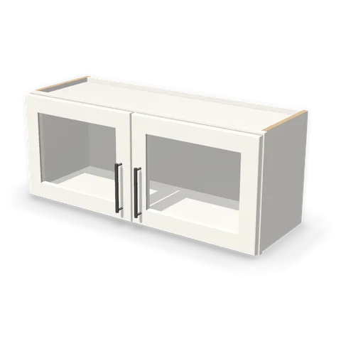 PGDW3615 cabinet in Shaker White, angle view