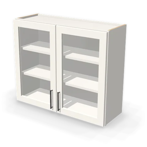 PGDW3630 cabinet in Shaker White, angle view