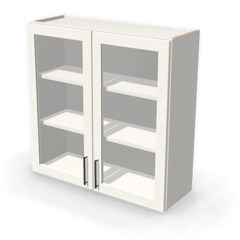 PGDW3636 cabinet in Shaker White, angle view