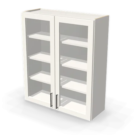 PGDW3642 cabinet in Shaker White, angle view