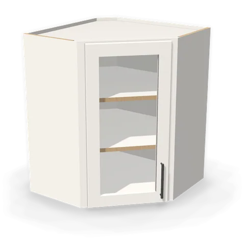 PGDWDC2430 cabinet in Shaker White, angle view