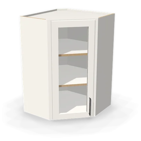 PGDWDC2436 cabinet in Shaker White, angle view