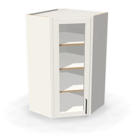 PGDWDC2442 cabinet in Shaker White, angle view