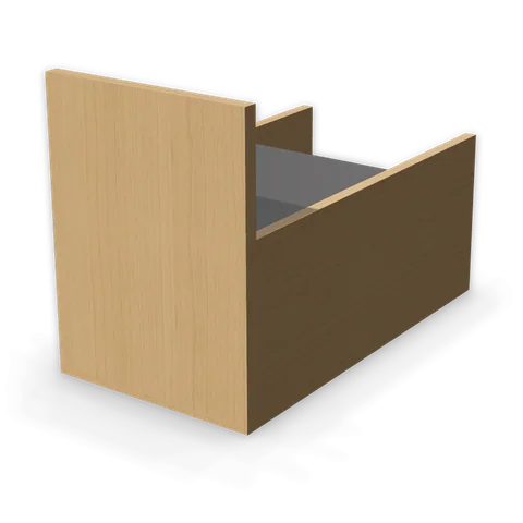 TC15" cabinet in Shaker White, angle view