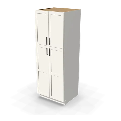 TP308427 cabinet in Shaker White, angle view