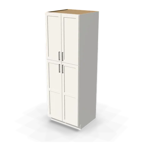 TP309027 cabinet in Shaker White, angle view