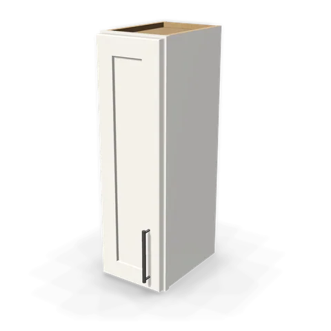 W0930 cabinet in Shaker White, angle view