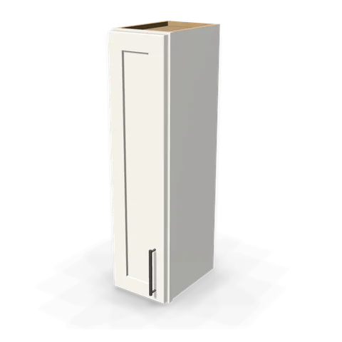W0936 cabinet in Shaker White, angle view