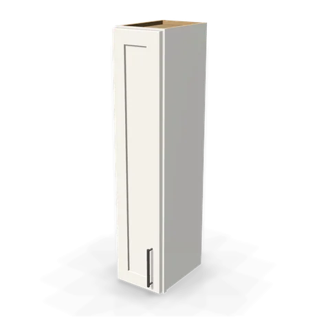 W0942 cabinet in Shaker White, angle view