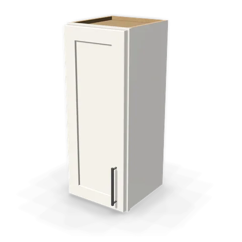 W1230 cabinet in Shaker White, angle view