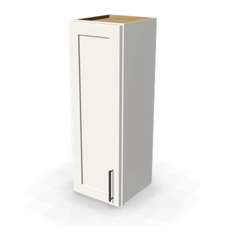 W1236 cabinet in Shaker White, angle view