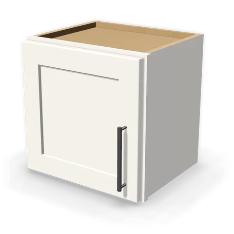 W1515 cabinet in Shaker White, angle view