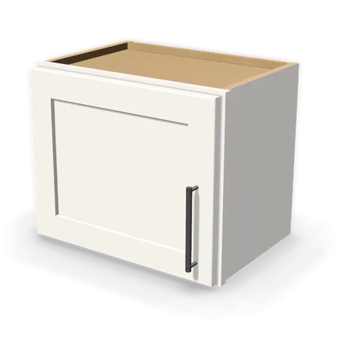 W1815 cabinet in Shaker White, angle view